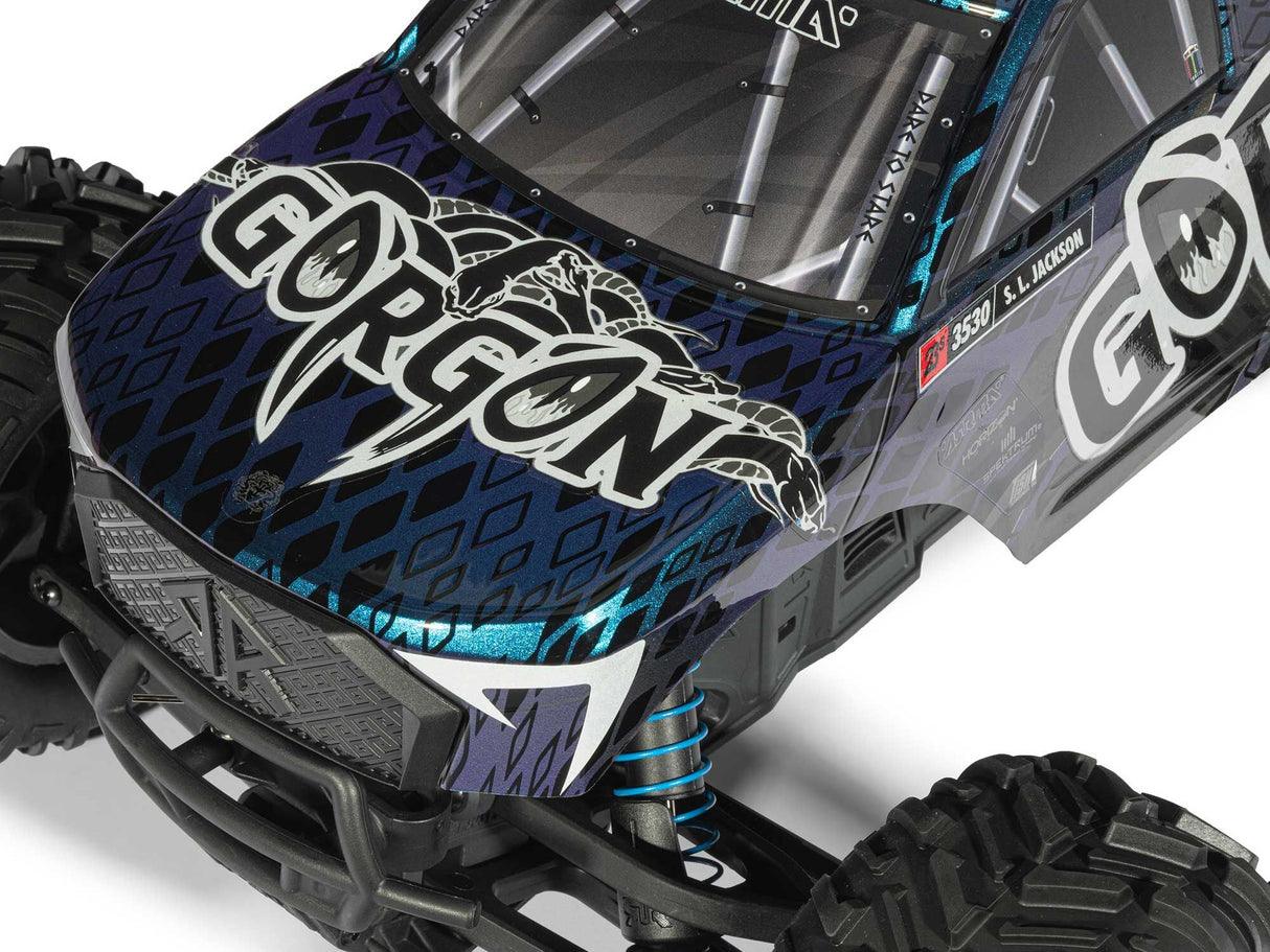 Arrma 1/10 GORGON 223S 2WD RTR Monster Truck Blue/Black - Pre Order - Expected late June