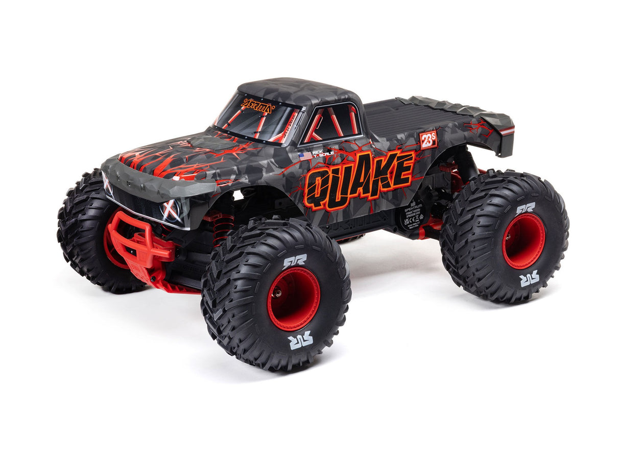 ARRMA  1/10 QUAKE 223S DSC 2WD RTR Brushless Monster Truck - Red - For Pre Order - Expected Early October
