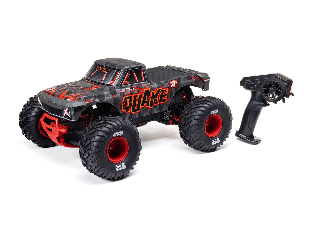 ARRMA  1/10 QUAKE 223S DSC 2WD RTR Brushless Monster Truck - Red - For Pre Order - Expected Early October