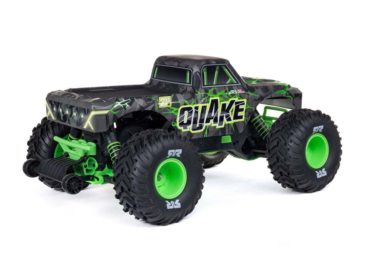 ARRMA  1/10 QUAKE 223S DSC 2WD RTR Brushless Monster Truck - Green - For Pre Order - Expected Early October