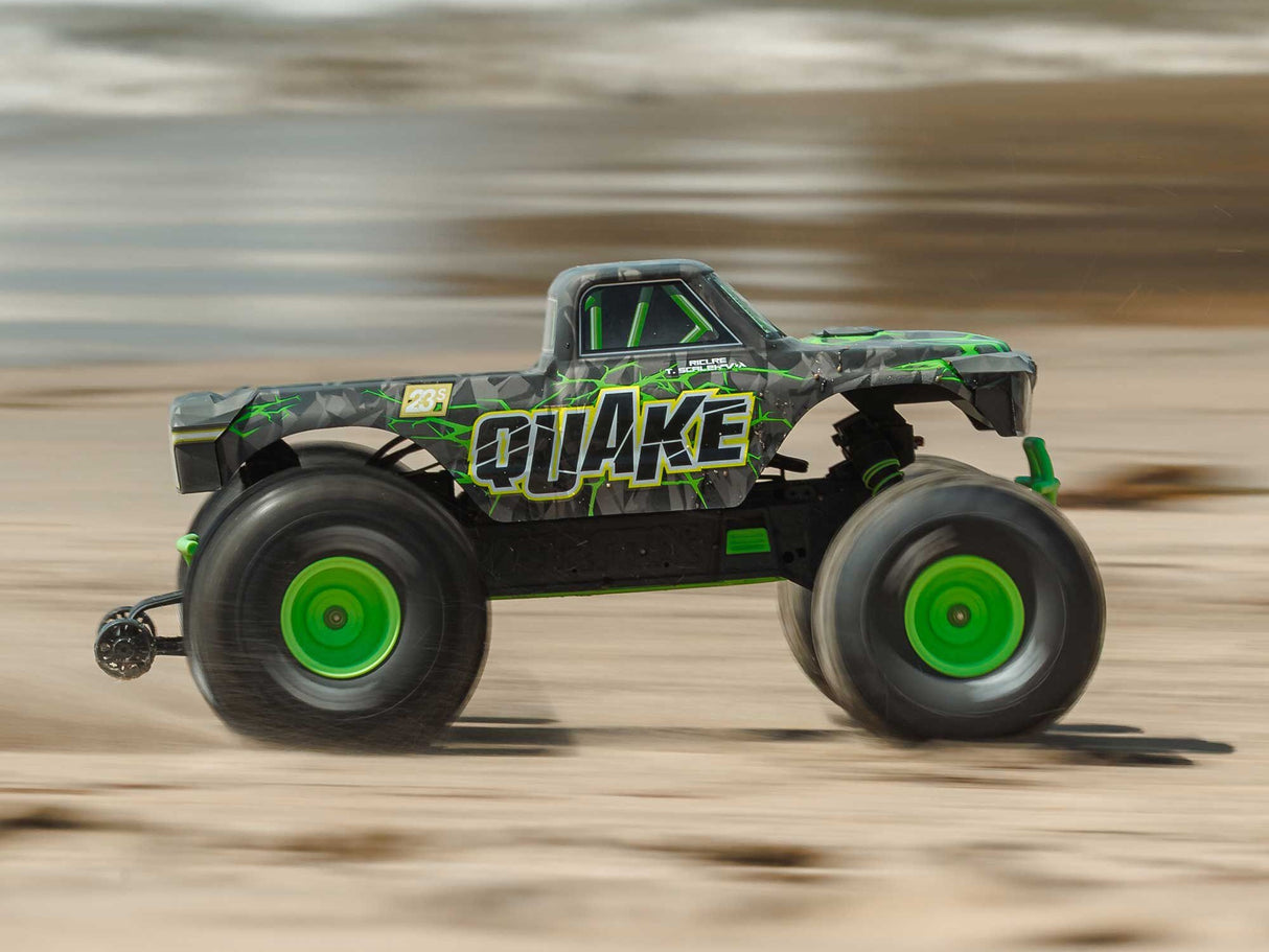 ARRMA  1/10 QUAKE 223S DSC 2WD RTR Brushless Monster Truck - Green - For Pre Order - Expected Early October