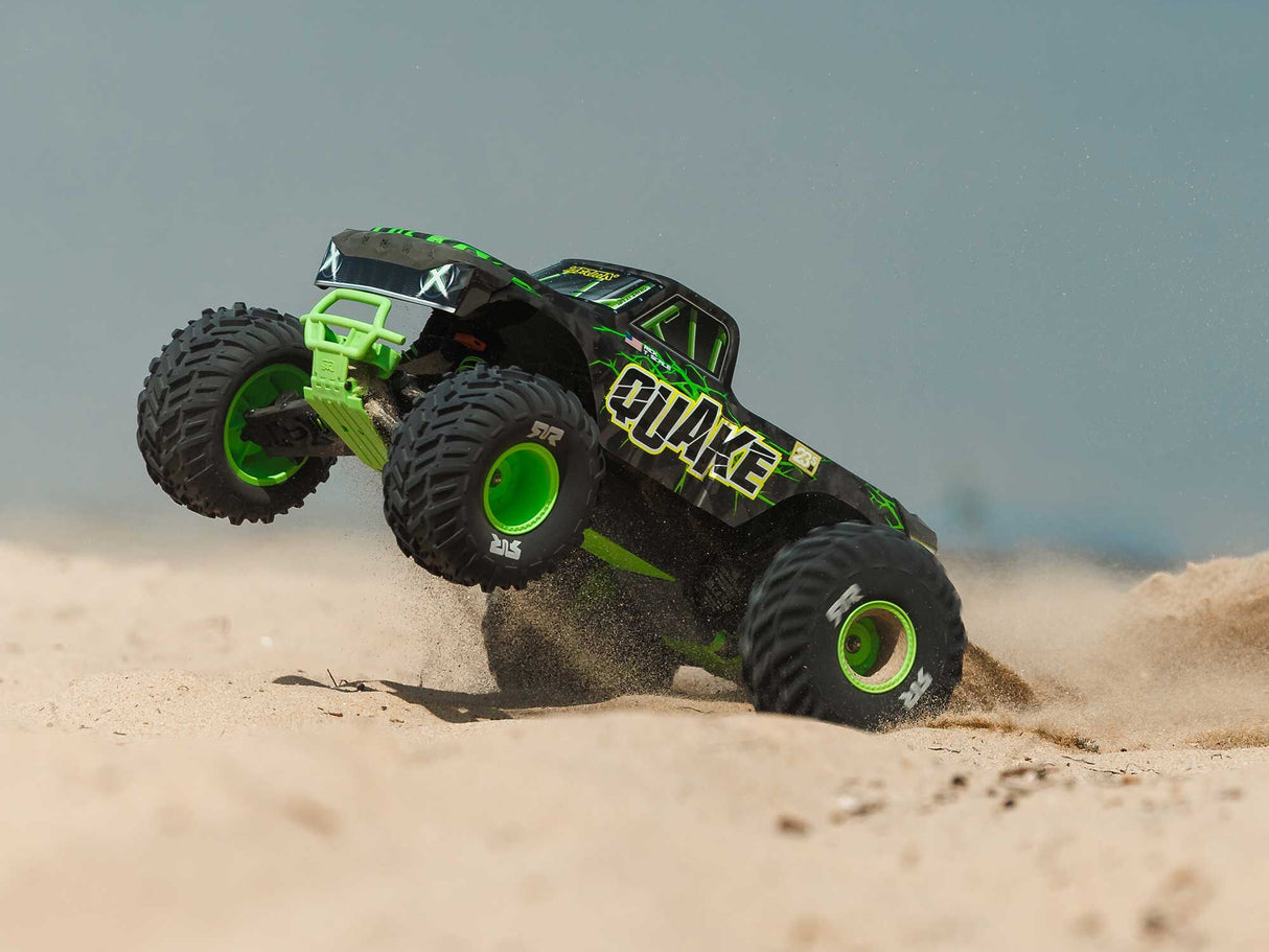 ARRMA  1/10 QUAKE 223S DSC 2WD RTR Brushless Monster Truck - Green - For Pre Order - Expected Early October