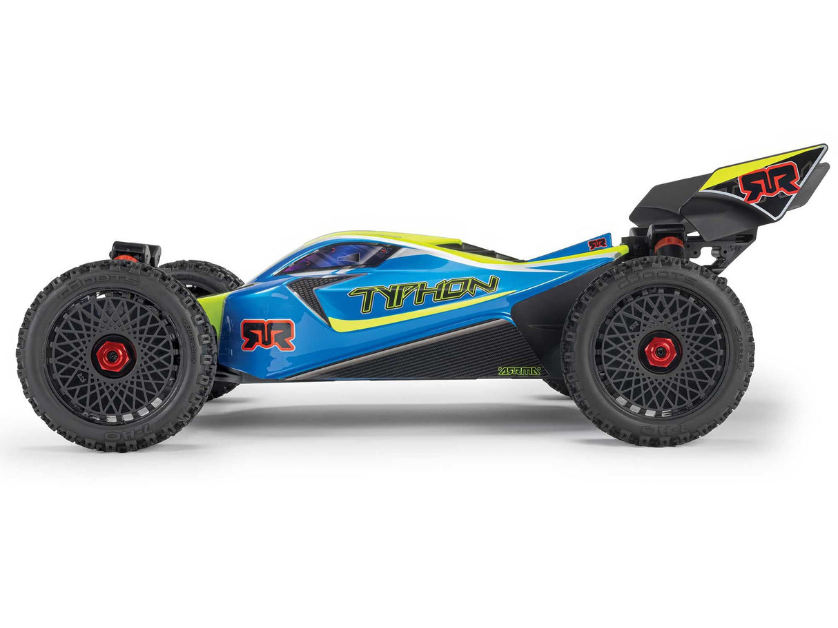 Arrma 1/8 TYPHON 223S BLX 4X4  Buggy RTR with DSC - Blue-Yellow