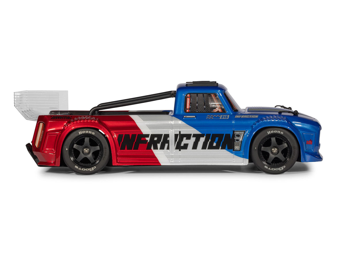 Arrma 1/8 INFRACTION 223S DSC 4X4 RTR Street Bash - Blue/Red - Pre Order - Expected Early June