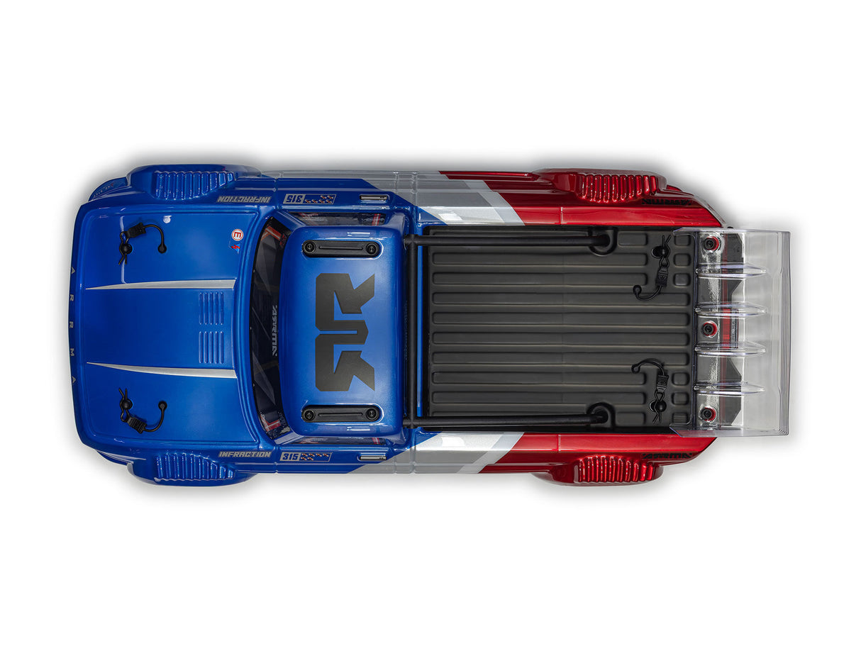 Arrma 1/8 INFRACTION 223S DSC 4X4 RTR Street Bash - Blue/Red - Pre Order - Expected Early June