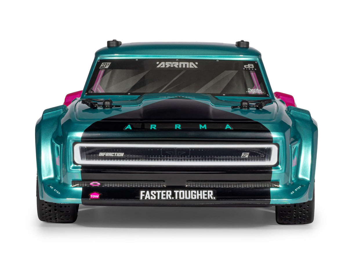 Arrma 1/8 INFRACTION 223S DSC 4X4 RTR Street Bash - Teal/Pink - Pre Order - Expected Early June