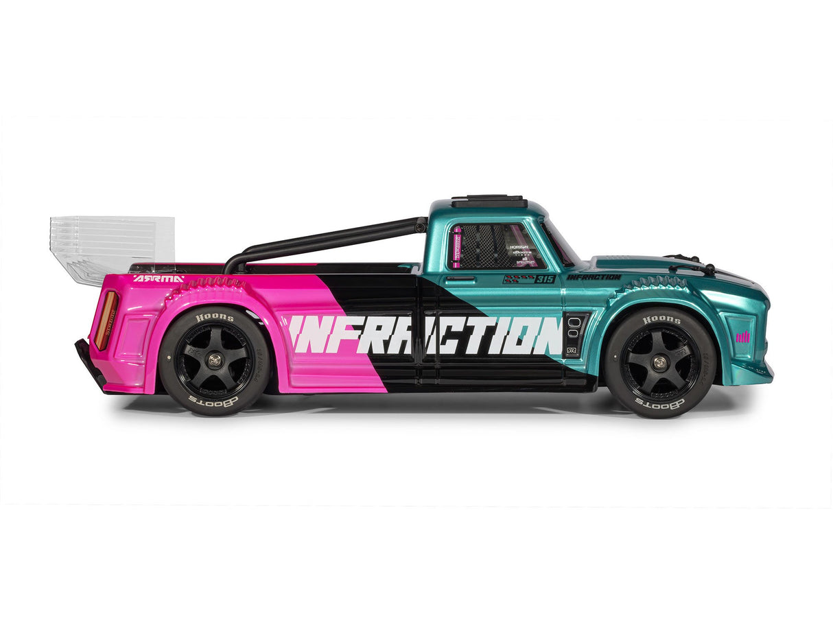 Arrma 1/8 INFRACTION 223S DSC 4X4 RTR Street Bash - Teal/Pink - Pre Order - Expected Early June