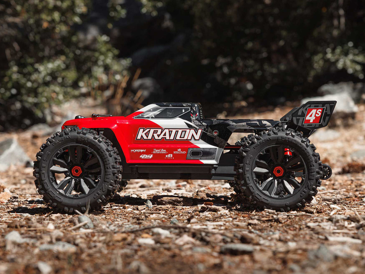 Arrma 1/10 Kraton 4x4 4S BLX Centre Diff Speed MT (Red)