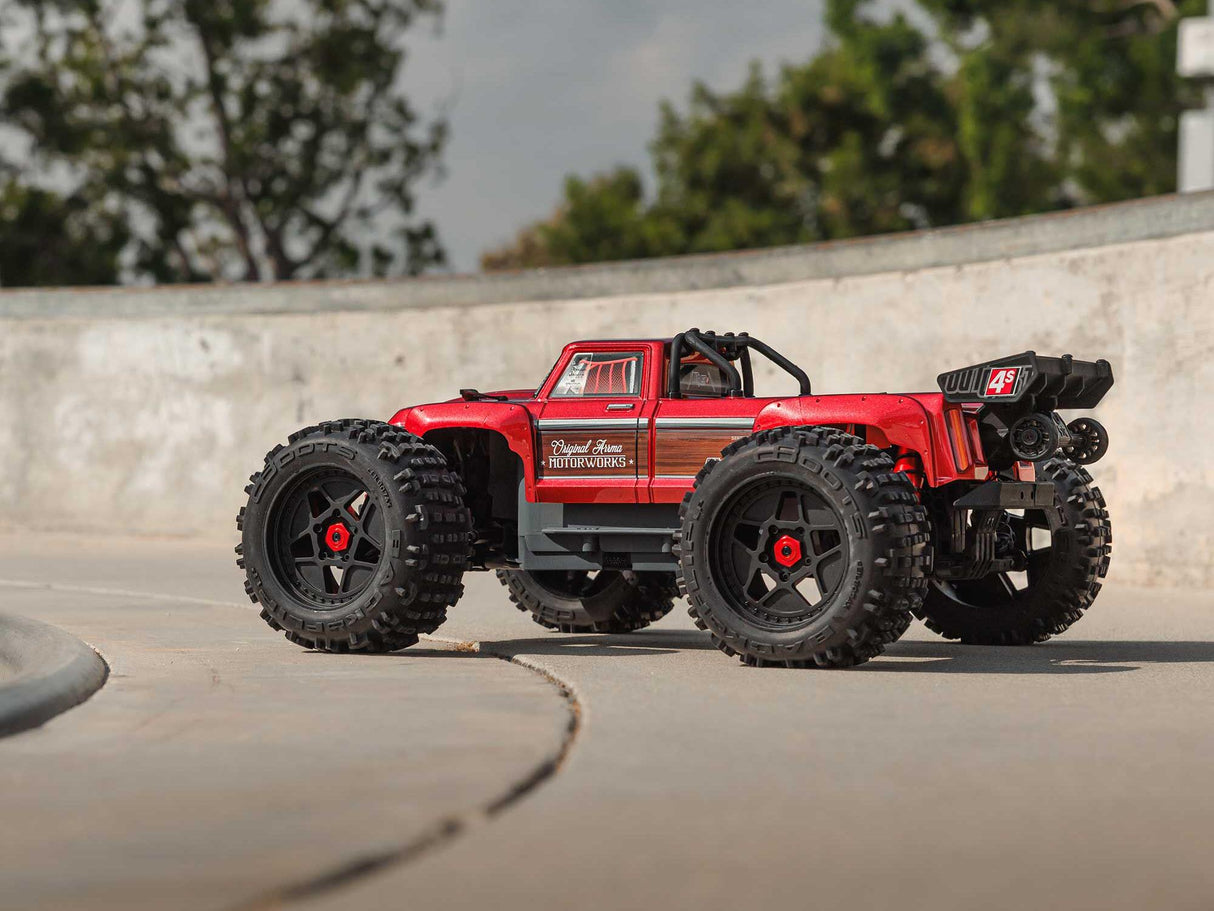 Arrma 1/10 Outcast 4x4 4S BLX Centre Diff Stunt MT (Red) ARA4410V2T4