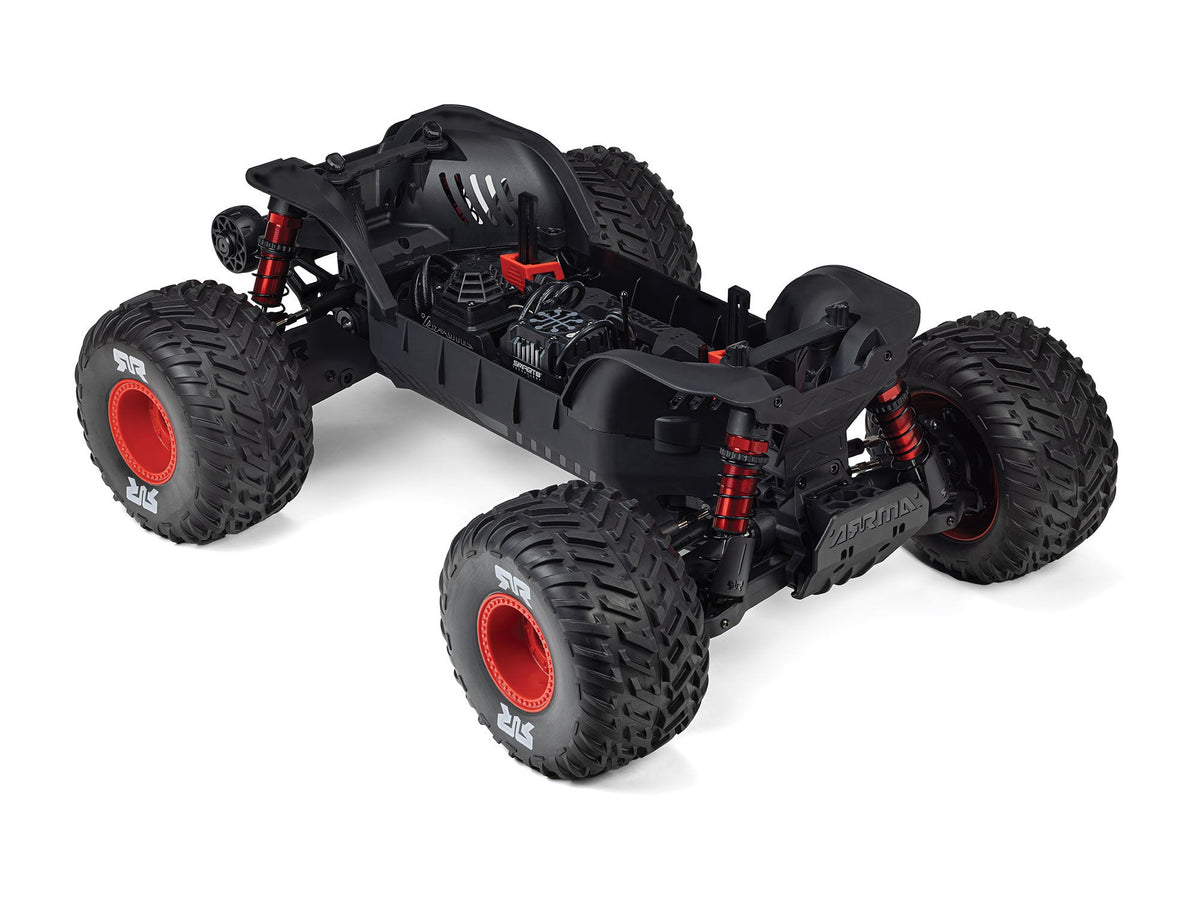ARRMA 1/8 QUAKE 4S DSC 4X4 RTR Monster Truck - Black/Red - Pre Order - Expected early January 2027
