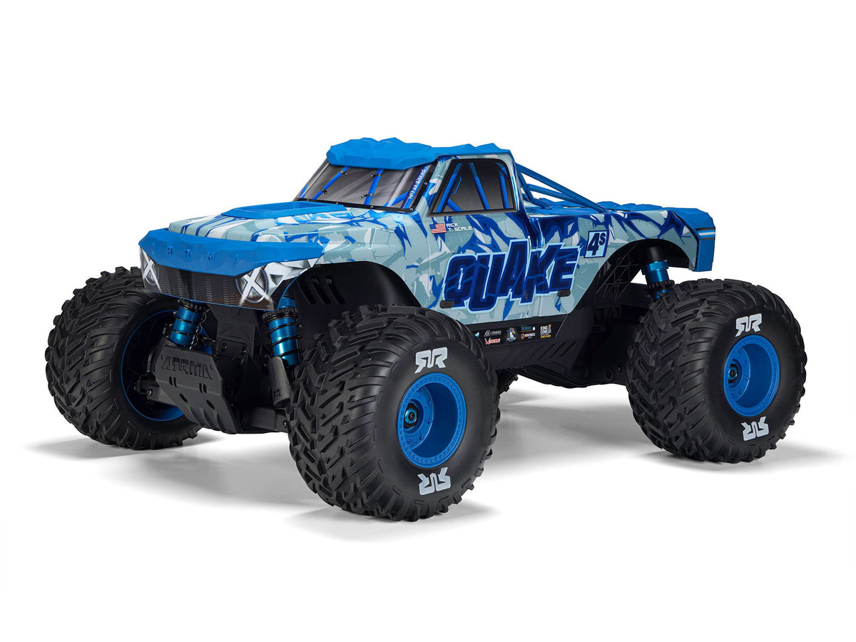 ARRMA 1/8 QUAKE 4S DSC 4X4 RTR Monster Truck - White/Blue - Pre Order - Expected early January 2027