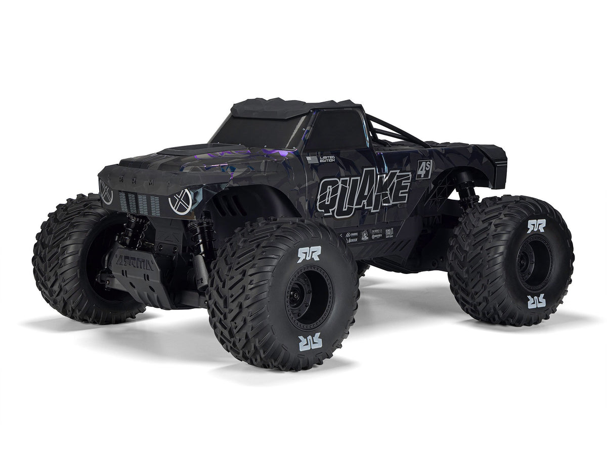 ARRMA 1/8 QUAKE 4S DSC 4X4 RTR Monster Truck - LE Black/Pearl - Pre Order - Expected early January 2027