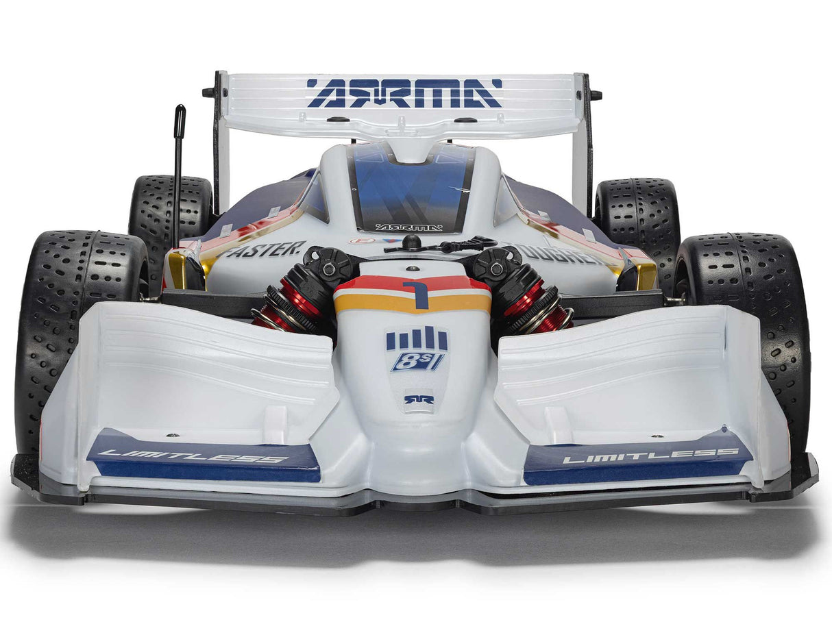 Arrma 1/7 LIMITLESS 8S AVC 4X4 RTR BLX Street Speed - White/Blue - PRE ORDER - EXPECTED EARLY SEPTEMBER