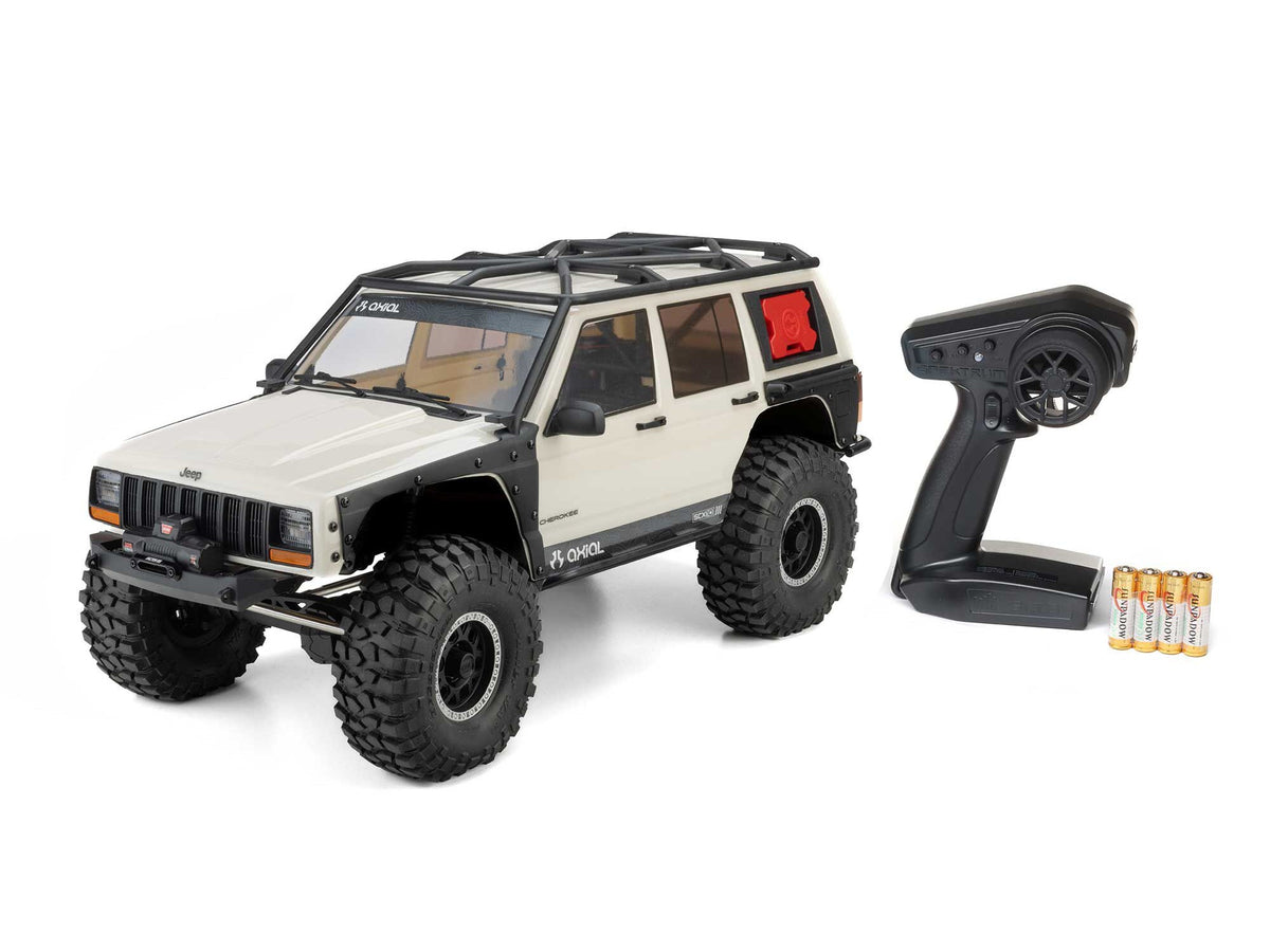 Axial 1/10 SCX10 III Jeep Cherokee XJ 4X4 RTR Rock Crawler - White- Pre Order - Expected November