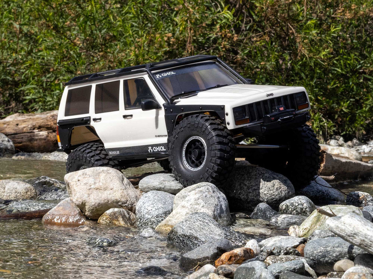 Axial 1/10 SCX10 III Jeep Cherokee XJ 4X4 RTR Rock Crawler - White- Pre Order - Expected November