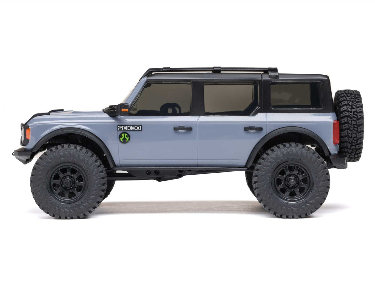 Axial 1/30 SCX30 Ford Bronco 4X4 RTR Rock Crawler Grey- FOR PRE ORDER - EXPECTED DECEMBER