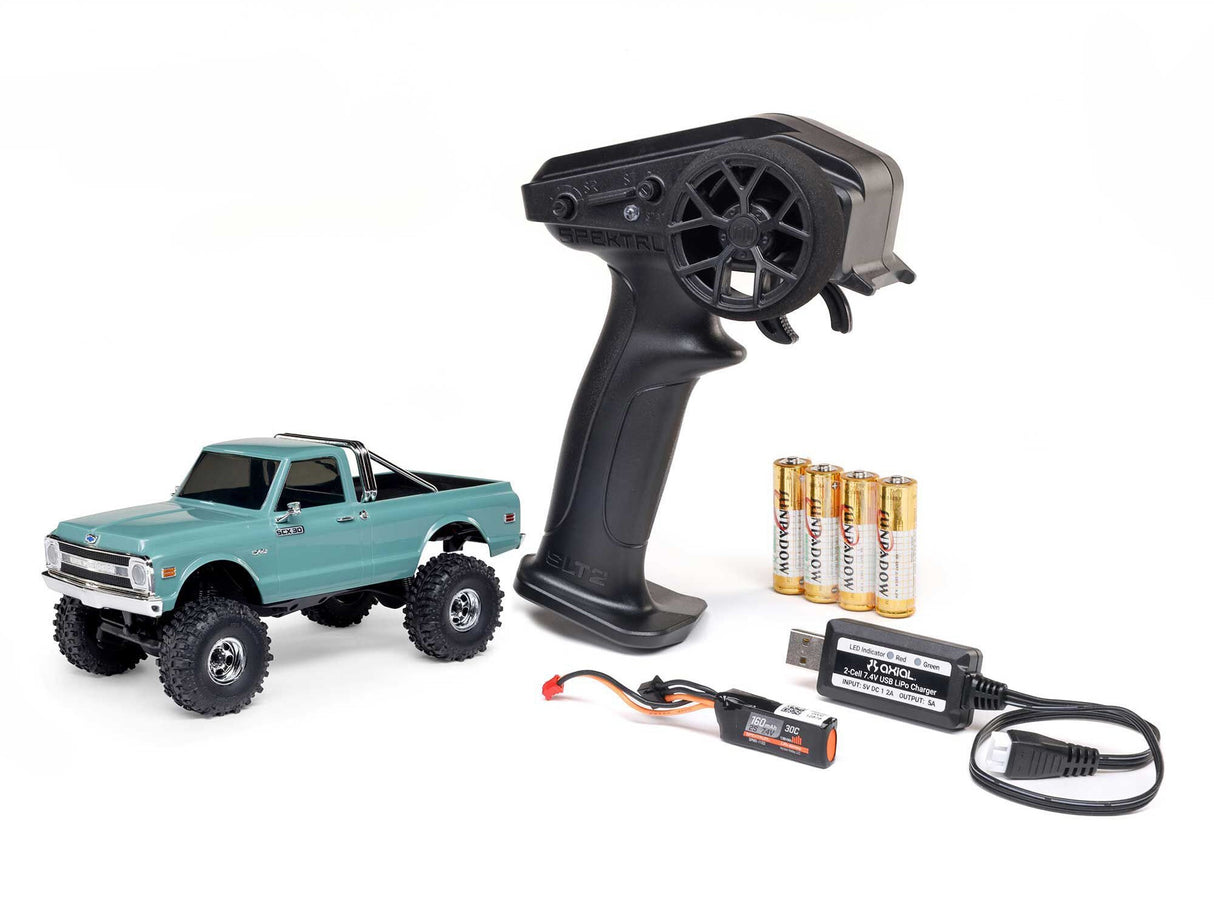 Axial 1/30 SCX30 Chevrolet K10 4X4 RTR Brushed Rock Crawler -Green - Complete - PRE ORDER - EXPECTED EARLY MARCH