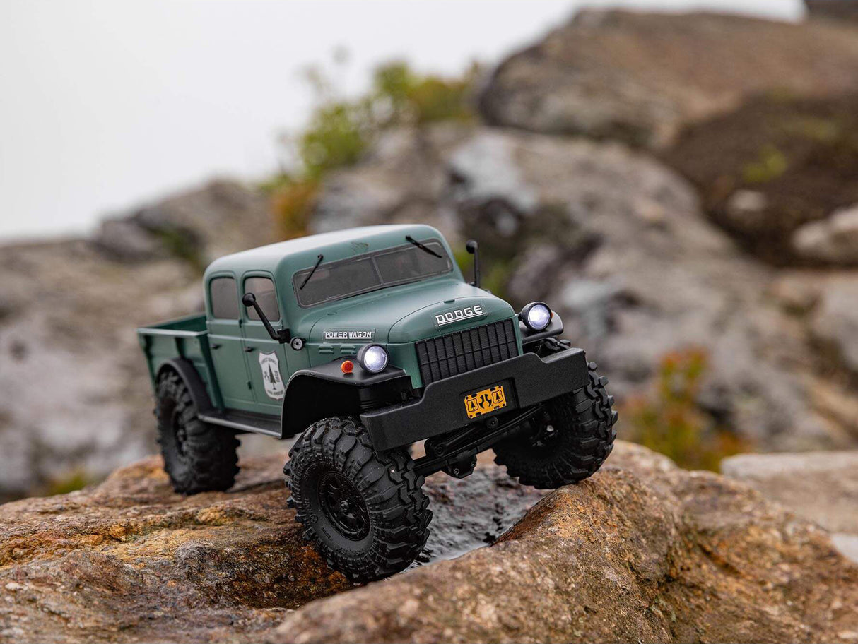 AXIAL1/24 SCX24 Dodge Power Wagon 4WD Rock Crawler RTR - Green