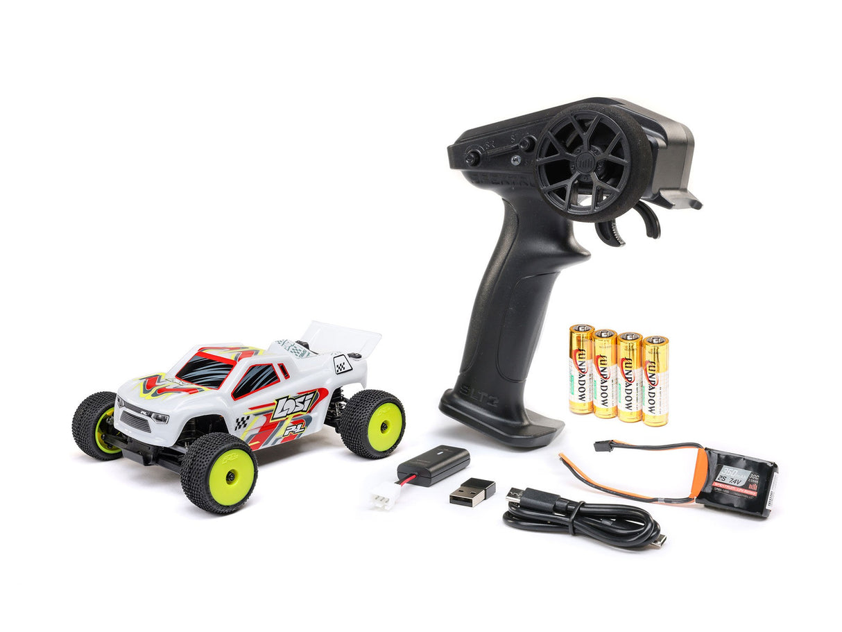 Losi 1/28 Micro-T 2WD Stadium Truck RTR White - PRE ORDER - EXPECTED LATE MAY