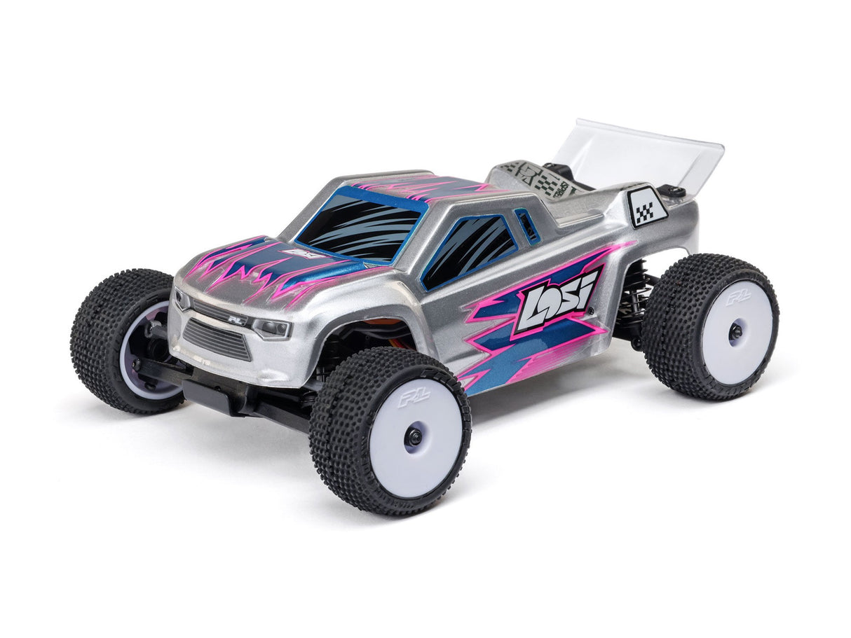 Losi 1/28 Micro-T 2WD Stadium Truck RTR Silver - PRE ORDER - EXPECTED LATE MAY