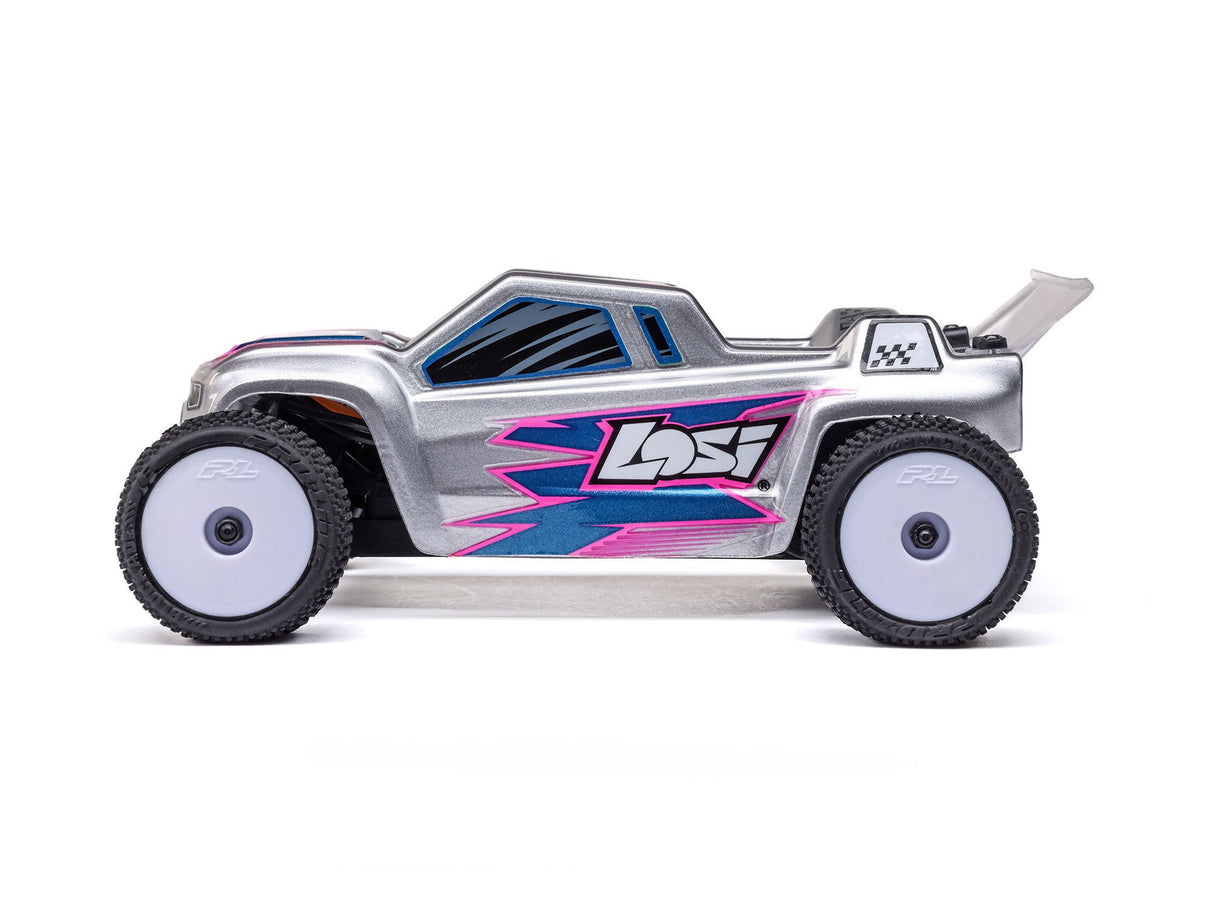 Losi 1/28 Micro-T 2WD Stadium Truck RTR Silver - PRE ORDER - EXPECTED LATE MAY