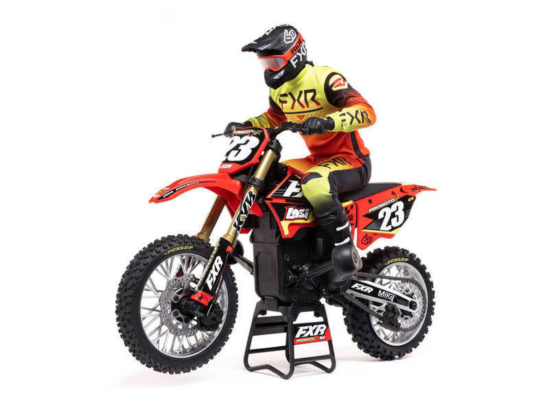Losi 1/4 Promoto-MX Motorcycle Pre Built - FXR - Requires Battery and Charger - LOS06000T1 - RED