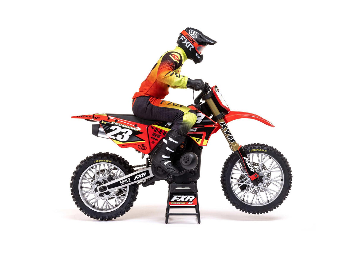 Losi 1/4 Promoto-MX Motorcycle Pre Built - FXR - Requires Battery and Charger - LOS06000T1 - RED