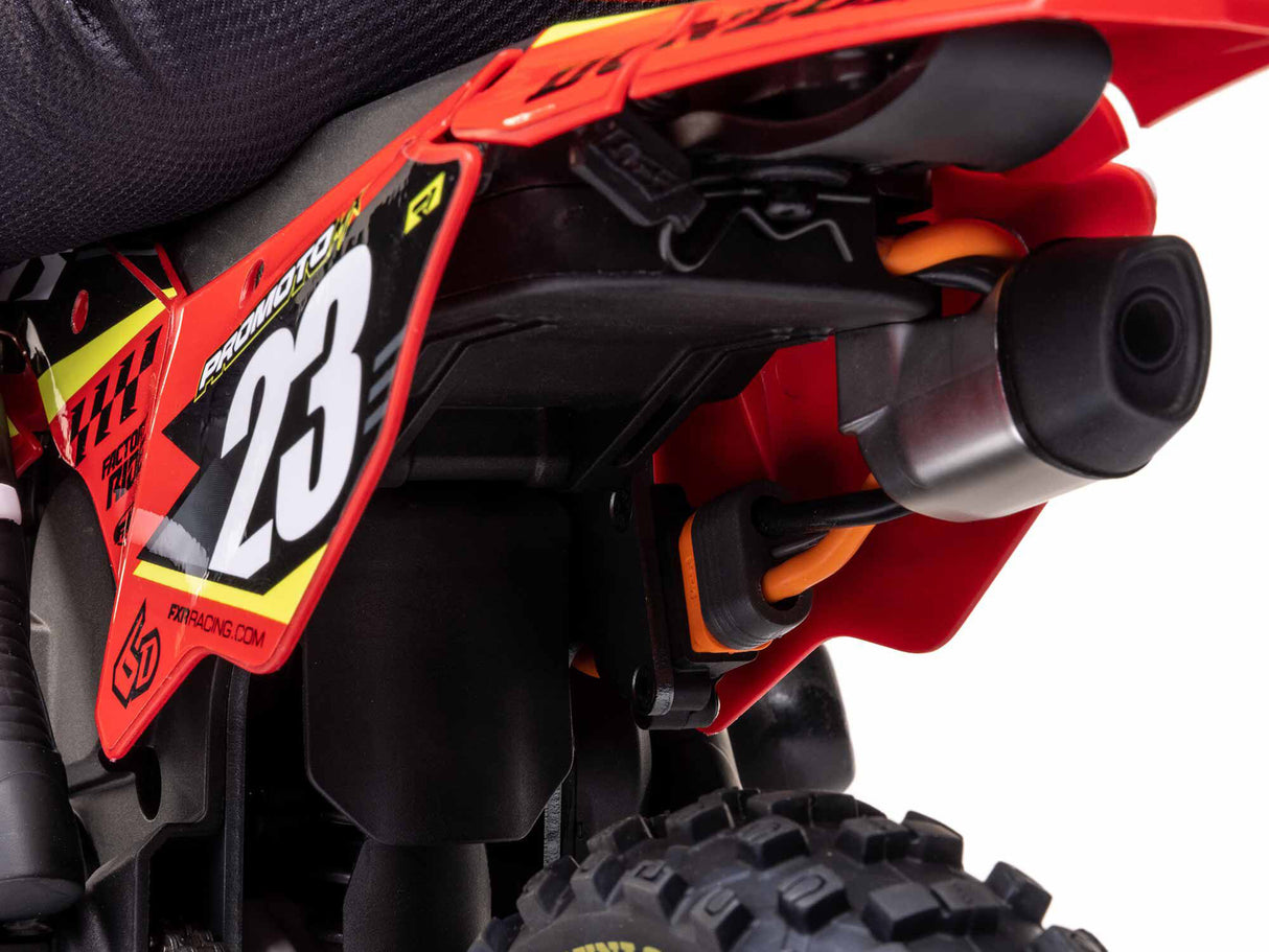 Losi 1/4 Promoto-MX Motorcycle Pre Built - FXR - Requires Battery and Charger - LOS06000T1 - RED