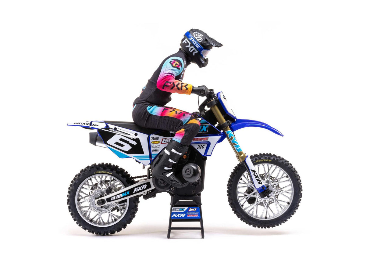 Losi 1/4 Promoto-MX Motorcycle Pre Built - Club MX- Requires Battery and Charger - LOS06000T2 - BLUE