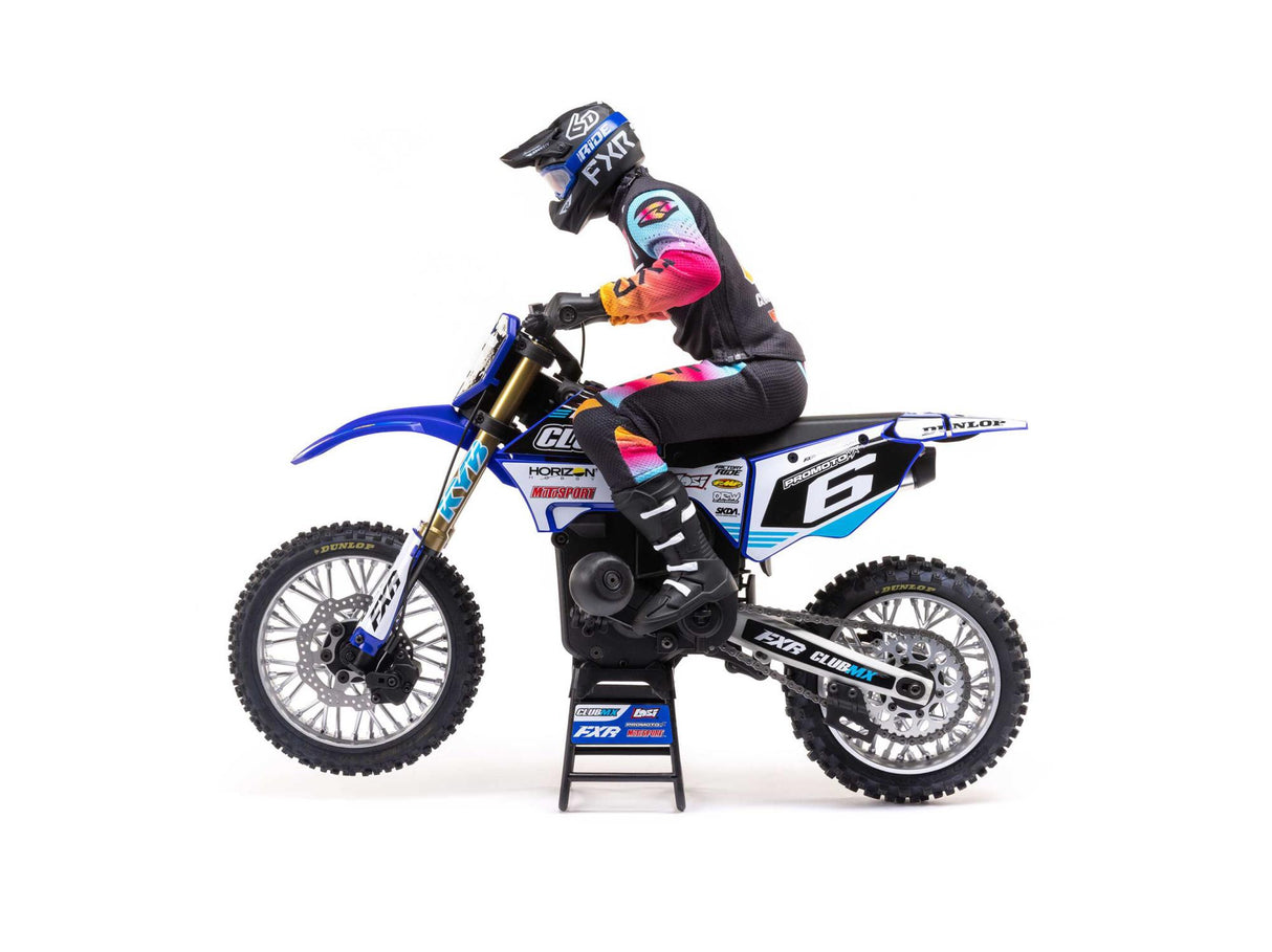 Losi 1/4 Promoto-MX Motorcycle Pre Built - Club MX- Requires Battery and Charger - LOS06000T2 - BLUE