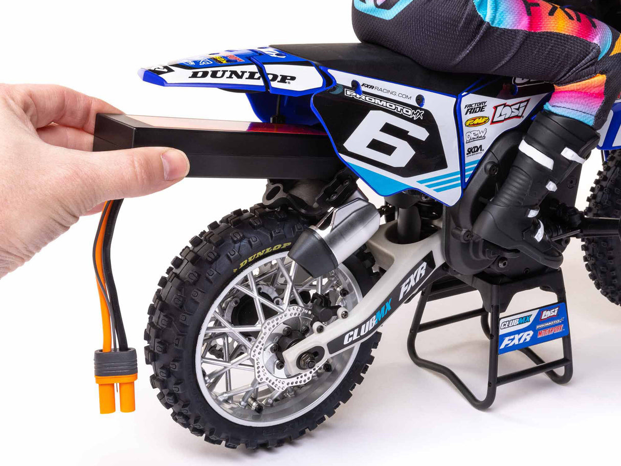 Losi 1/4 Promoto-MX Motorcycle Pre Built - Club MX- Requires Battery and Charger - LOS06000T2 - BLUE