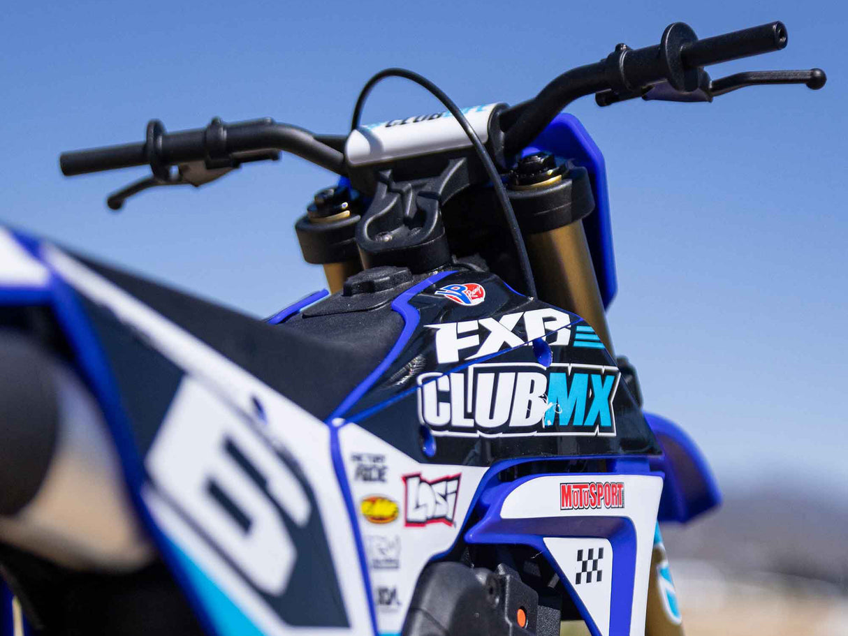 Losi 1/4 Promoto-MX Motorcycle Pre Built - Club MX- Requires Battery and Charger - LOS06000T2 - BLUE