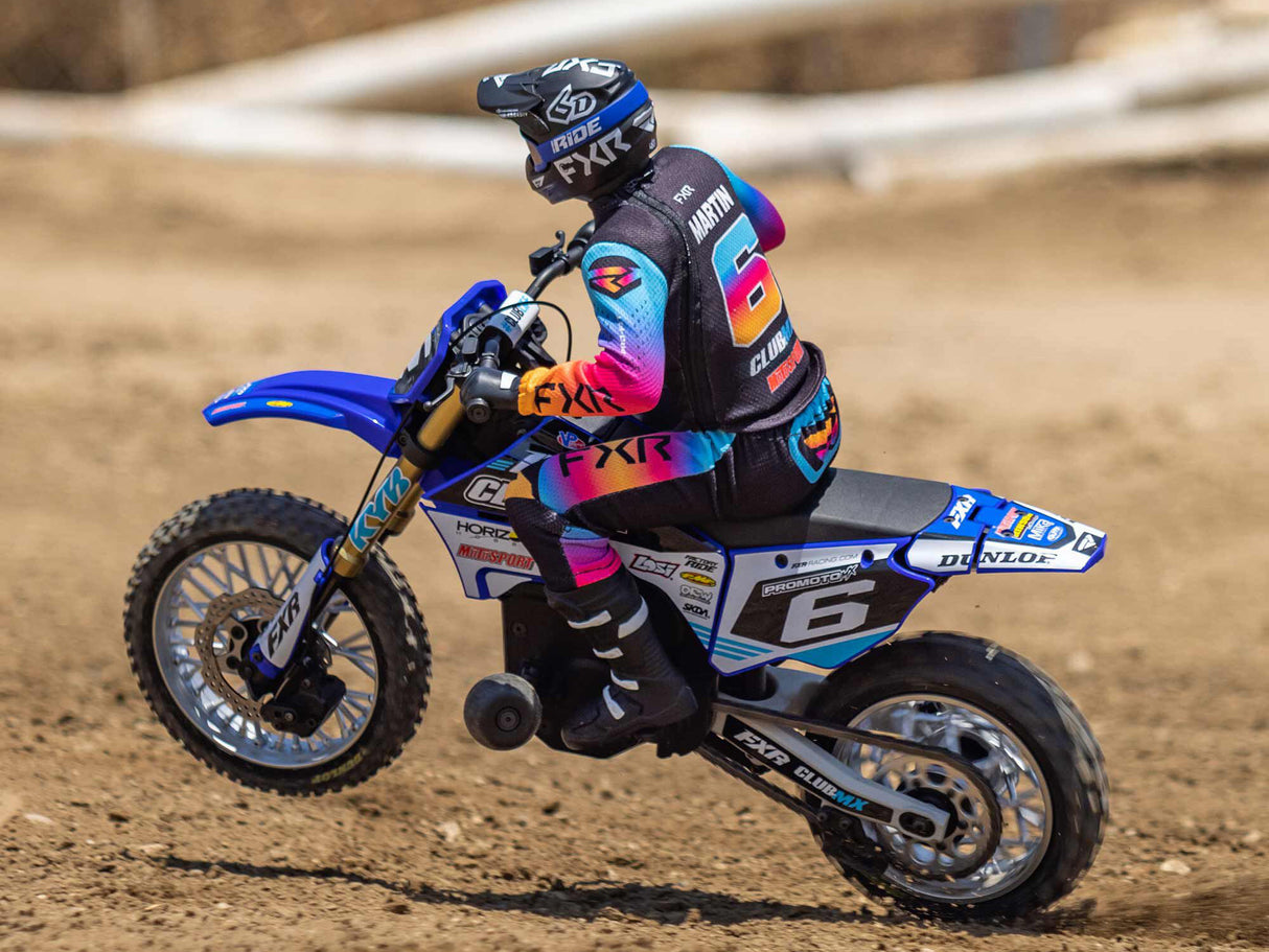 Losi 1/4 Promoto-MX Motorcycle Pre Built - Club MX- Requires Battery and Charger - LOS06000T2 - BLUE