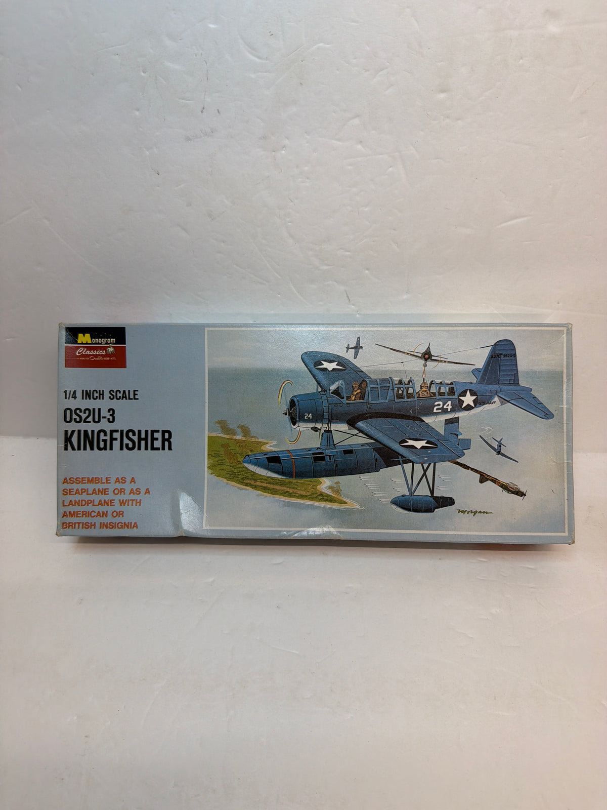 Monogram 85-0135 Vought OS2U-3 Kingfisher — 1:48 Plastic model aircraft kit model has been started on resin parts