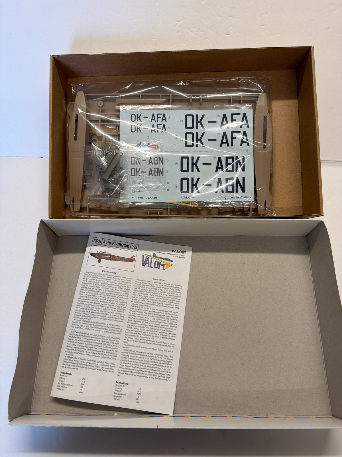 Valom Avia F.VIIb 1:72 Plastic Model Kit