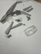 Italeri Junkers JU-118 A1-E1 1/72 Plastic Model Kit model started glue on clear parts