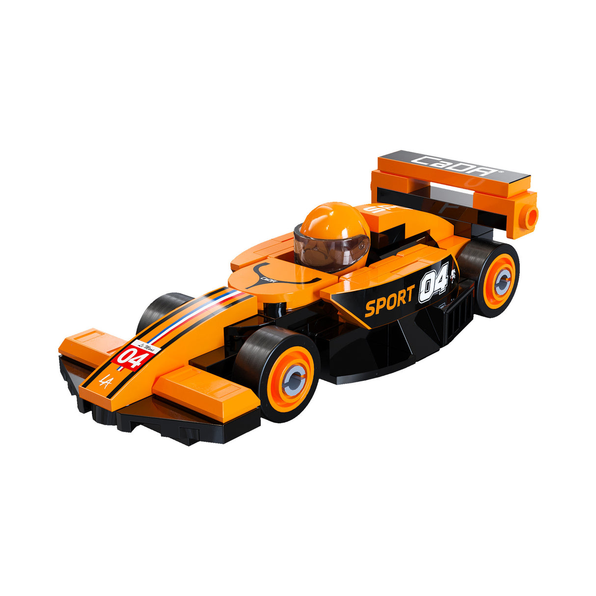 CADA Mini Orange Circuit Racing Car - 70 pcs