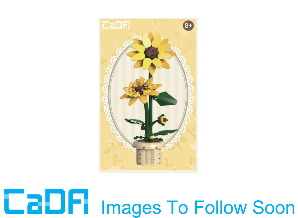 CADA Sunflower Building Block Planter - 187 pcs
