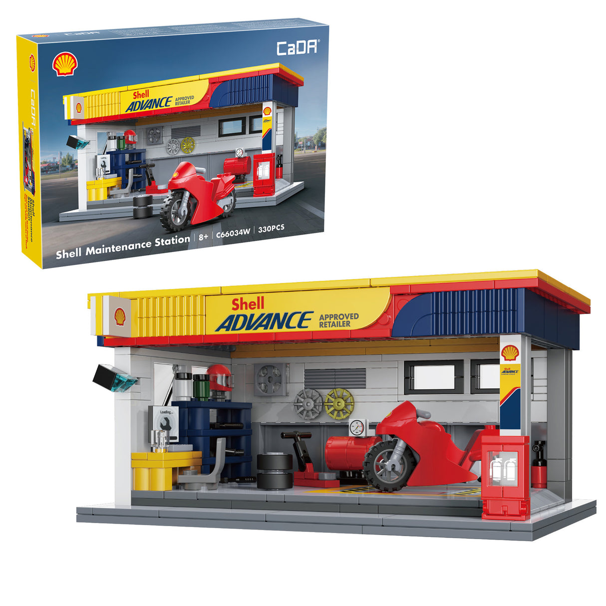 CADA / DOUBLE E Shell Maintenance Service Station - 330 pcs C66034W