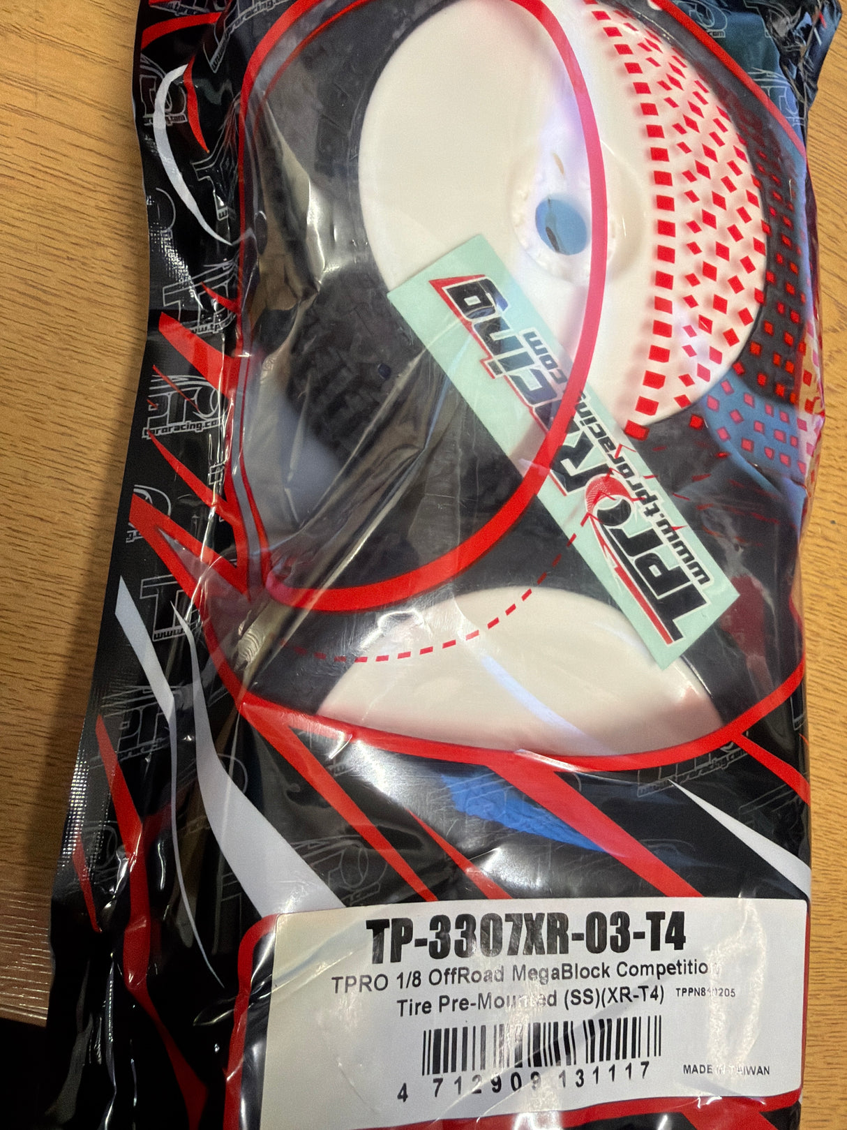 TPro 1/8 Offroad Mega Block Comp. Tire Pre-Mounted (SS) (XR-T4) TP-3307XR-03-T4