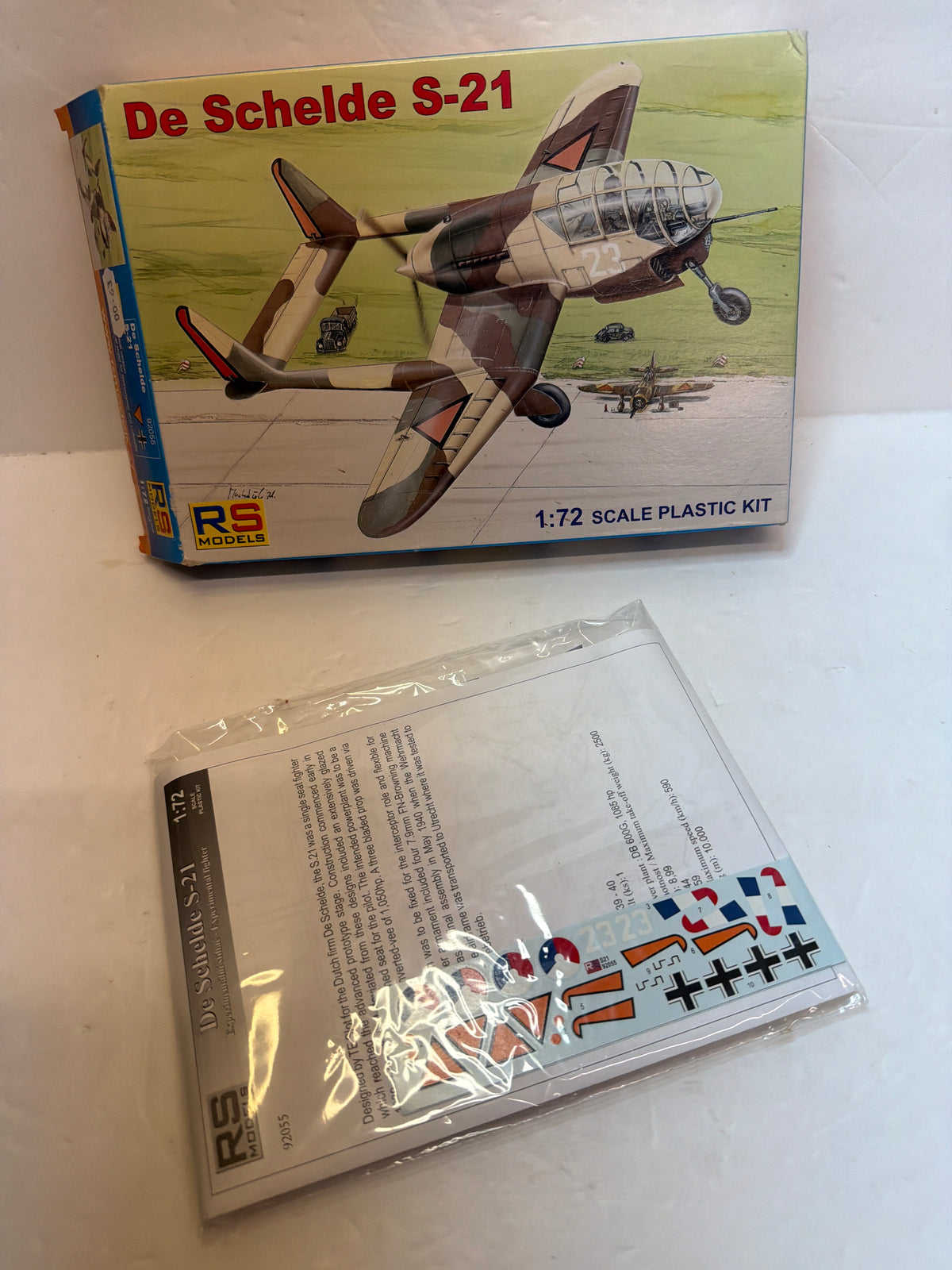 RS Models De Schelde S-21 1/72 92055 Plastic Model Kit Vintage