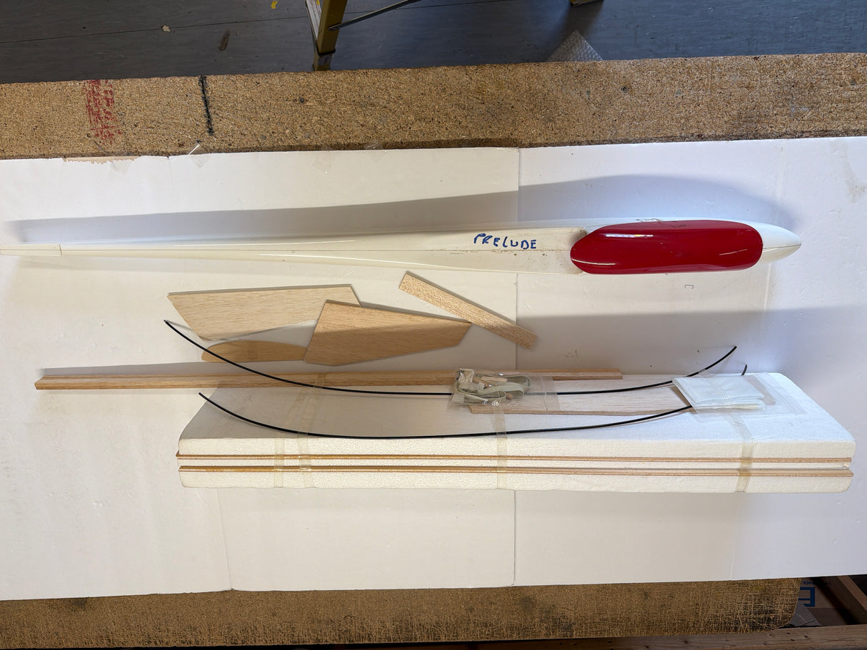 Prelude Glider kit glass fuss Foam wings