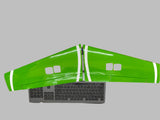 Two piece wing