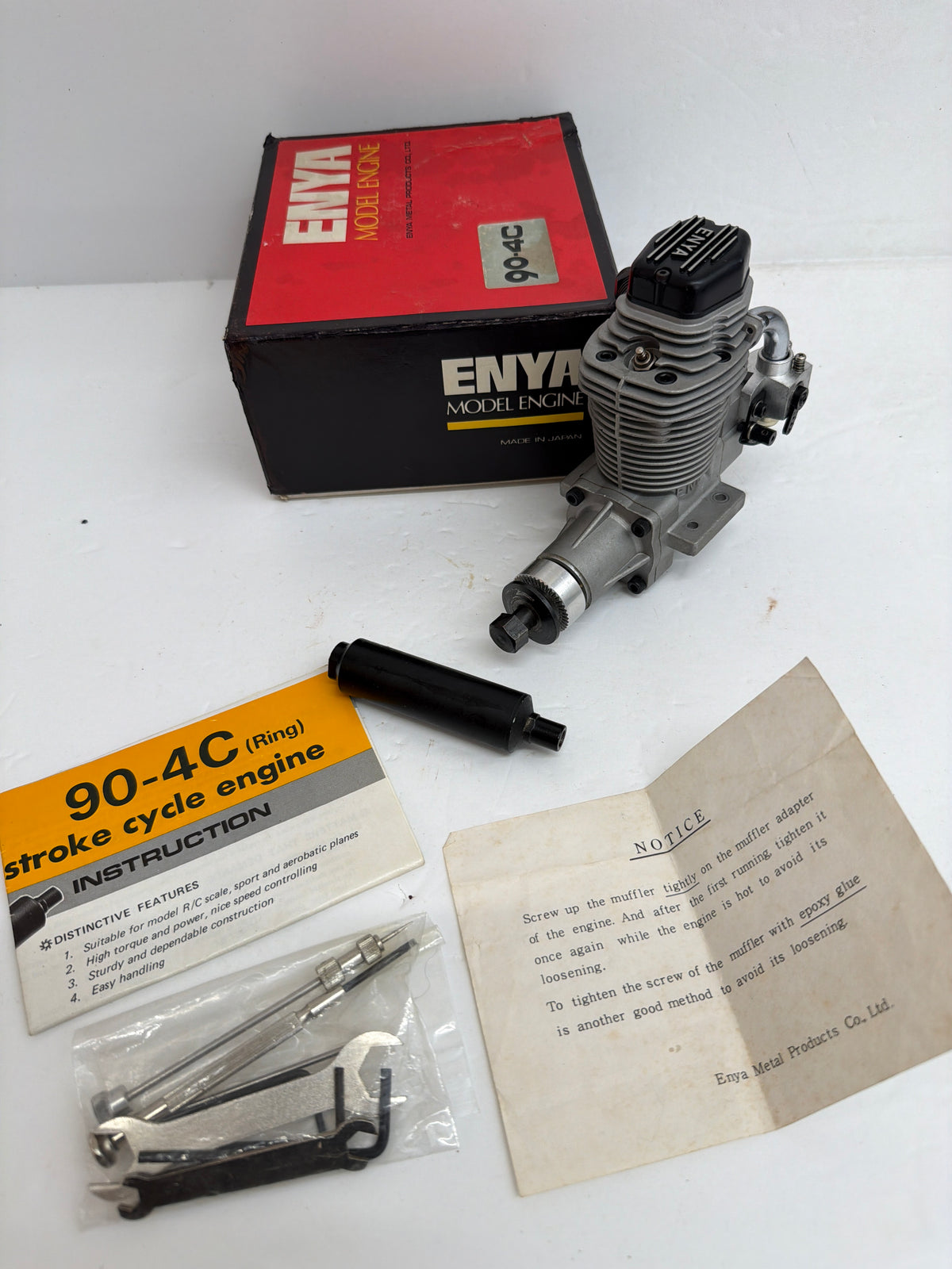 Enya 90-4C New Boxed Four stroke with tool set and instructions