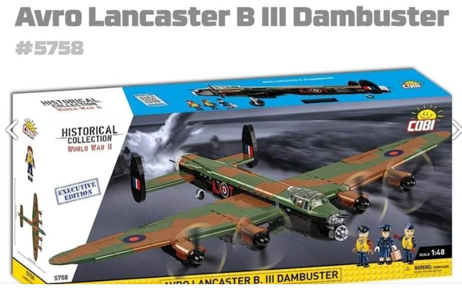 COBI 1/48 Avro Lancaster B III 617 Sqn Dambusters HC WWII 5758-Brick Model 1795pcs