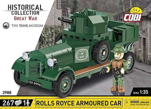 COBI  ROLLS ROYCE ARMOURED CAR SCALE1:35        260 PCS HC GREAT WAR  2988
