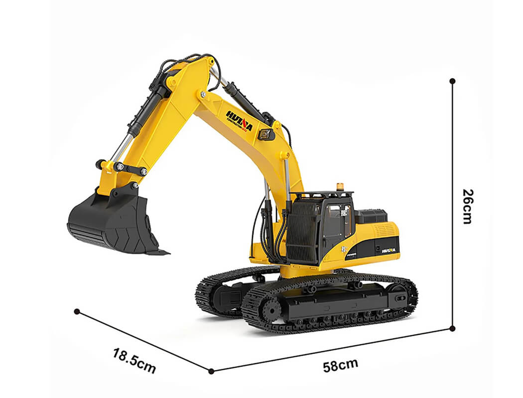 HUINA 1/14 FULL ALLOY 23CH 2.4G EXCAVATOR VERSION 5.0 - PRE ORDER - EXPECTED 1st DECEMBER