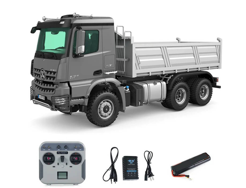 HUINA RC KABOLITE 1/14TH 6X6 DUMP TIPPER TRUCK RTR SILVER - PRE ORDER - EXPECTED EARLY MARCH