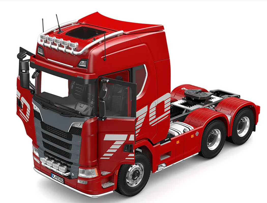 HUINA 1/14 SCANIA K770S-100 6X6 RC HAULAGE TRUCK RTR - RED