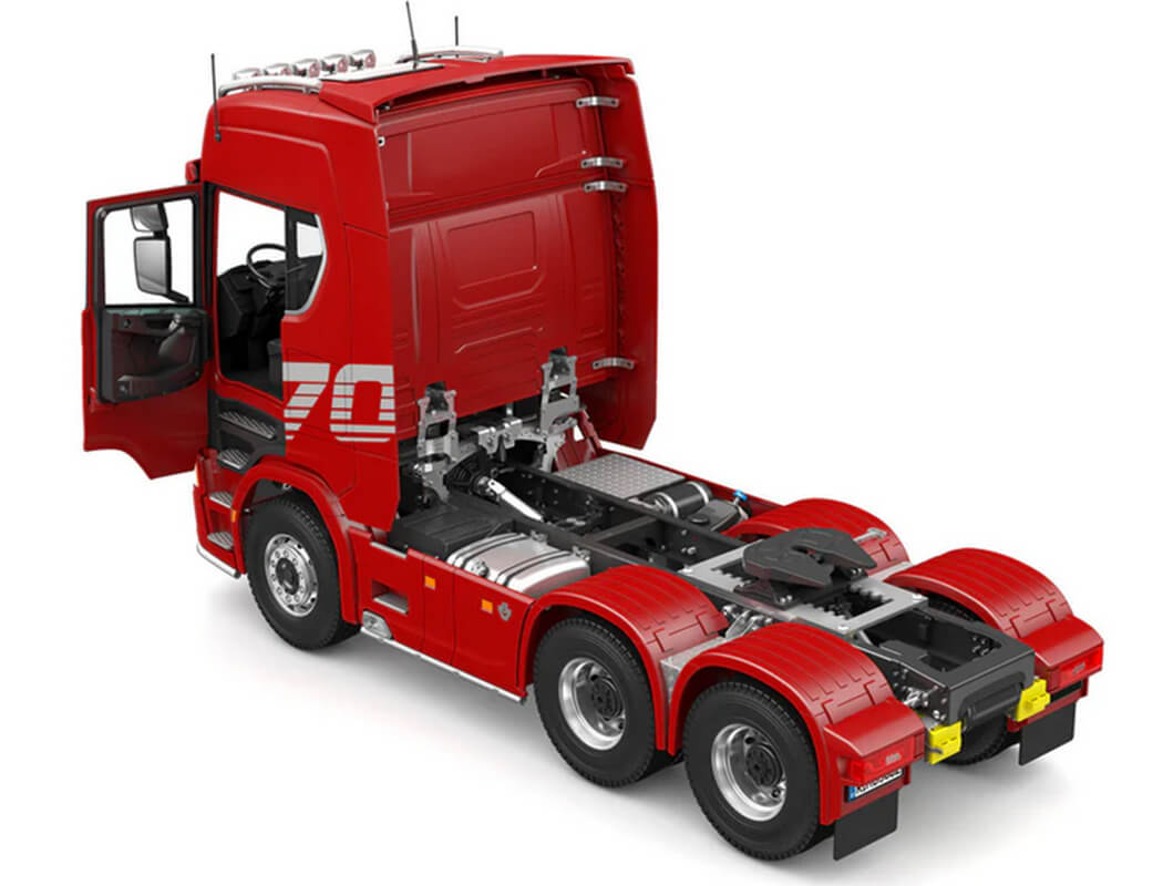 HUINA 1/14 SCANIA K770S-100 6X6 RC HAULAGE TRUCK RTR - RED